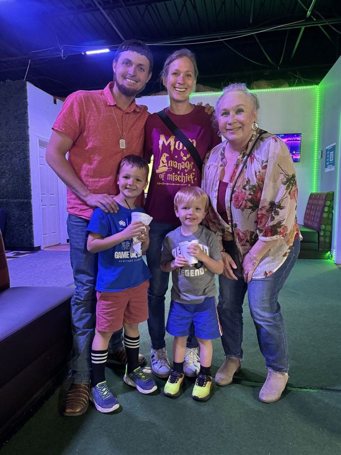 A family together at The Skate Haus
